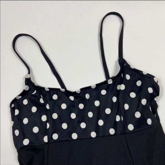 Sirena Polka Dot Skirted One Piece Bathing Suit 14 - Picture 2 of 7